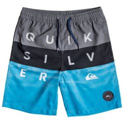 Quiksilver Kąpielówki Chłopięce Word Blocks Volley 128 Szare/Niebieskie. Kąpielówki dla chłopców marki Quiksilver. Za 155.00 zł.