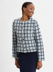 Rich & Royal Krótka marynarka Kobiety Sztuczne włókno niebieski, XS. Niebieskie żakiety damskie Rich & Royal, xs, bez wzorów, z włókna, eleganckie. Za 449.95 zł.