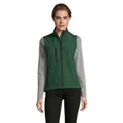 Damska Kamizelka Bez Rękawów Rallye Softshell. Zielone kurtki sportowe damskie SOL'S, m, bez wzorów, z softshellu, bez kaptura, trekkingowe. Za 186.99 zł.