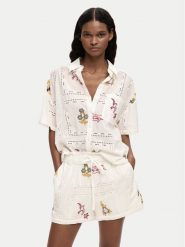 Desigual Koszula Martin 26SWCW30 Biały Regular Fit. Białe bluzki damskie Desigual, l, bez wzorów, z bawełny, bez kołnierzyka, bez ramiączek. Za 489.99 zł.