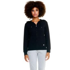 Bluza miękka z kaptur na co dzień na siłownię. Czarne bluzy damskie LEONE 1947 APPAREL, bez wzorów, z bawełny, bez kaptura. W wyprzedaży za 164.19 zł.