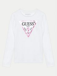Guess Bluzka J84I36 K8HM0 Biały Regular Fit. Białe bluzki dla dziewczynek Guess, z aplikacjami, z bawełny, bez kołnierzyka, bez ramiączek. Za 89.99 zł.