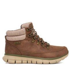 Trekkingi Skechers. Brązowe obuwie sportowe damskie Skechers, bez wzorów, trekkingowe. Za 269.99 zł.