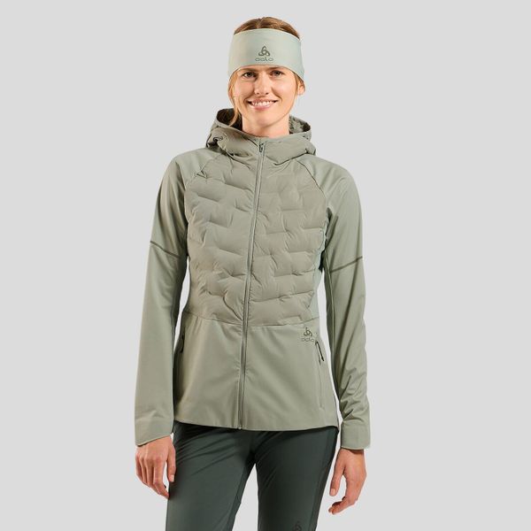 Kurtka przeciwwiatrowa Odlo Jacket ZEROWEIGHT INSULATOR. Brązowe kurtki damskie Odlo, s, bez wzorów, z materiału, z kapturem, do biegania. Za 805.30 zł.