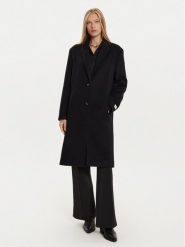 Calvin Klein Płaszcz wełniany K20K207701 Czarny Regular Fit. Czarne płaszcze damskie Calvin Klein, na zimę, bez wzorów, z syntetyku, bez kaptura. Za 1,189.00 zł.