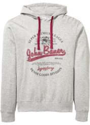 Bluza z kapturem w wygodnym fasonie. Brązowe bluzy męskie bonprix, l, bez wzorów, z kapturem. Za 107.99 zł.