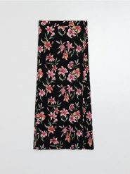 Wiskozowa spódnica midi z rozcięciami po bokach - różowy. Czerwone spódnice damskie Sinsay, l, bez wzorów, z wiskozy, midi. Za 29.99 zł.