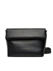 Tommy Hilfiger Torebka Th Logotape AW0AW17692 Czarny. Czarne listonoszki damskie Tommy Hilfiger, bez wzorów, ze skóry, bez dodatków. Za 459.99 zł.