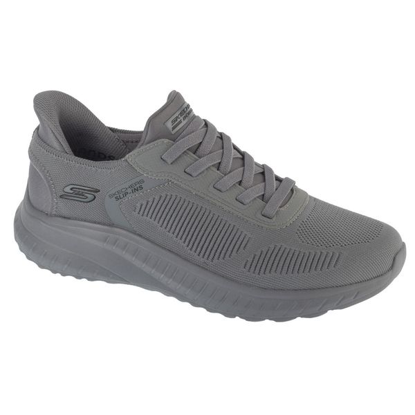 Buty Slip-ins: Bobs Sport Squad Chaos - Solid Step Rozmiar 44 - 118312-DKGY Sza…. Szare buty sportowe męskie Skechers, bez zapięcia, trekkingowe. Za 329.99 zł.