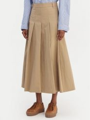 Weekend Max Mara Spódnica trapezowa Orme 2615101111 Beżowy Regular Fit. Brązowe spódnice damskie Weekend Max Mara, bez wzorów, z bawełny, trapezowe. Za 1,239.00 zł.