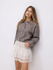 Spódnica z lyocellem - złamana biel. Spódnice damskie Reserved, l, bez wzorów, z lyocellu, rozkloszowane. Za 109.99 zł.