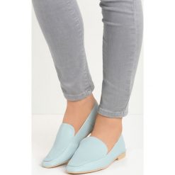 Błękitne Mokasyny Vinci. Niebieskie mokasyny damskie Born2be, ze skóry. Za 49.99 zł.