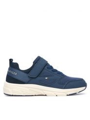 Tommy Hilfiger Sneakersy T3X9-35268-1961800 S Granatowy. Niebieskie buty sportowe chłopięce Tommy Hilfiger, bez wzorów, ze skóry, bez zapięcia. Za 304.99 zł.