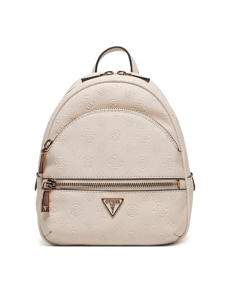 Guess Plecak Manhattan II HWPD71 18320 Écru. Białe plecaki damskie Guess, z aplikacjami, ze skóry. Za 443.99 zł.