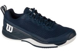 Buty do tenisa męskie, Rush Pro 4.5. Niebieskie trekkingi męskie Wilson, przed kostkę, tenisowe. Za 519.99 zł.