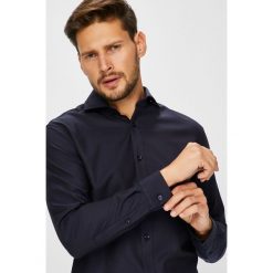 Selected - Koszula. Czarne koszule męskie Selected, z bawełny, z włoskim kołnierzykiem, z długim rękawem. W wyprzedaży za 179.90 zł.