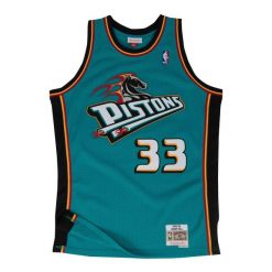Koszulka Nba Detroit Pistons Grant Hill. Czarne koszulki sportowe męskie Mitchell & Ness, bez wzorów, bez kołnierzyka, bez ramiączek, do koszykówki. Za 517.00 zł.