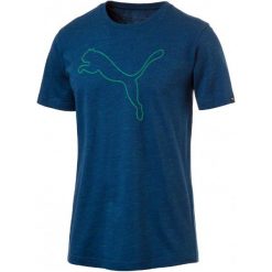 Puma Koszulka Sportowa Brand Cat Logo Tee Lapis Blue Heather S. Brązowe koszulki sportowe męskie Puma, z materiału. W wyprzedaży za 75.00 zł.