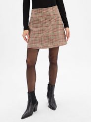 Tommy Hilfiger spódnica mini Kobiety beżowy, 36. Brązowe spódnice damskie Tommy Hilfiger, bez wzorów, z syntetyku, mini. Za 479.95 zł.