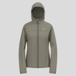 Kurtka damska Odlo X-ALP WATERPROOF Jacket. Zielone kurtki damskie Odlo, bez wzorów, bez kaptura. W wyprzedaży za 719.99 zł.