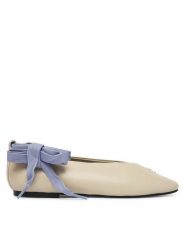 Tommy Jeans Baleriny Tjw Ballerina With Laces EN0EN02939 Écru. Baleriny damskie Tommy Jeans, bez wzorów, z jeansu, bez obcasa. Za 449.99 zł.
