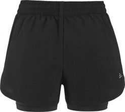 Craft Damskie spodenki ADV ESSENCE 2-IN-1 SHORTS 2 W czarny rozmiar L. Czarne szorty sportowe damskie Craft, l, bez wzorów, sportowe. Za 229.98 zł.