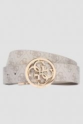 GUESS Kremowy dwustronny damski pasek w monogram Noelle REV H35, Rozmiar XS. Brązowe paski damskie Guess, z aplikacjami, eleganckie. W wyprzedaży za 189.99 zł.
