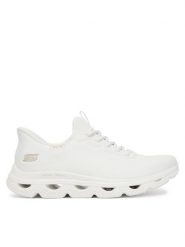 Skechers Sneakersy BOBS Sport Arc 117629/W Biały. Białe obuwie sportowe damskie Skechers, bez wzorów, z materiału. Za 379.99 zł.