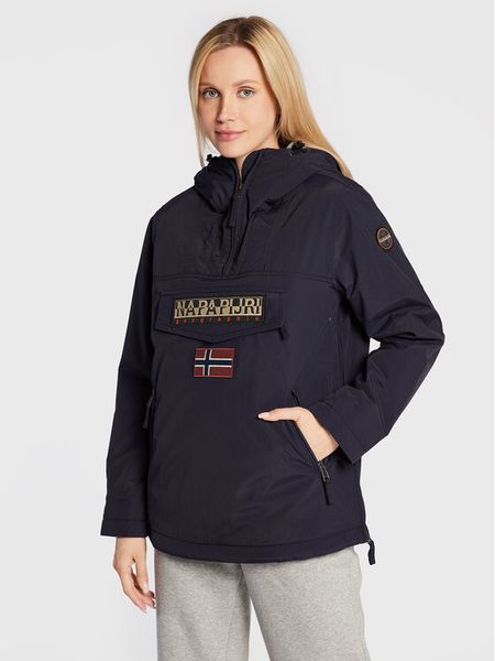 Napapijri Kurtka anorak Rainforest NP0A4GM6 Granatowy Regular Fit. Niebieskie kurtki damskie Napapijri, l, bez wzorów, z syntetyku, bez kaptura. Za 759.99 zł.