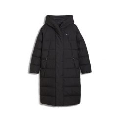 Długi damski płaszcz puchowy PUMA Black. Czarne płaszcze damskie Puma, m, bez wzorów, z materiału, długie, z kapturem. Za 647.99 zł.