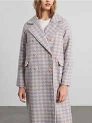 Płaszcz dwurzędowy - wielobarwny. Płaszcze damskie Sinsay, l, bez wzorów, bez kaptura. Za 109.99 zł.