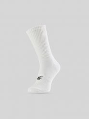 4F Skarpetki długie (2-pack) uniseks - białe 39-42. Białe skarpety męskie 4f, bez wzorów, z bawełny. Za 49.99 zł.