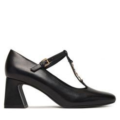 Półbuty KARL LAGERFELD. Czarne półbuty damskie KARL LAGERFELD, bez wzorów, bez obcasa, na obcasie, bez zapięcia. Za 829.99 zł.