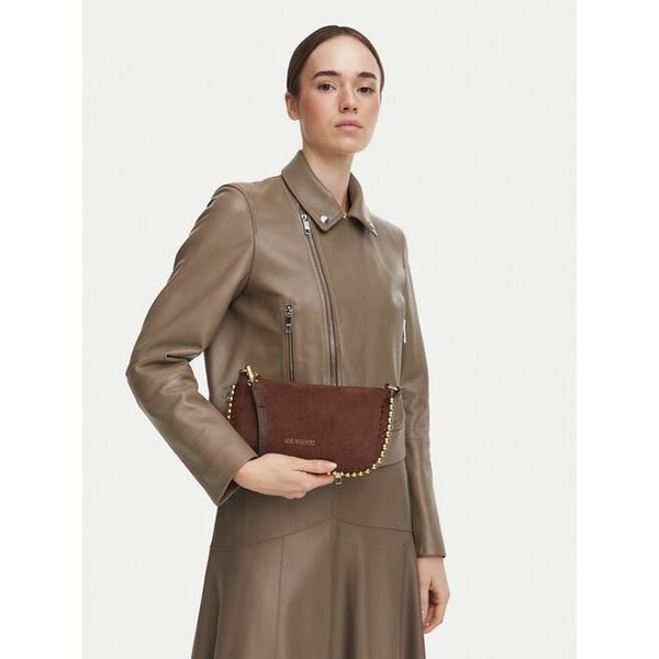 Torebka LOVE MOSCHINO. Brązowe torebki do ręki damskie Love Moschino, bez wzorów, klasyczne, bez dodatków. Za 679.99 zł.