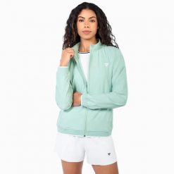 Damska rozpinana bluza tenisowa Tecnifibre Team Light. Zielone bluzy damskie TECNIFIBRE, l, bez wzorów, z materiału, bez kaptura. Za 319.99 zł.
