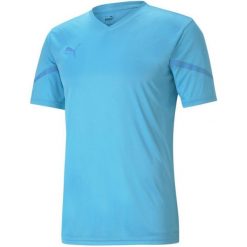 Koszulka Puma Teamflash XL - Niebieski Atol dla Mężczyzn. Niebieskie koszulki sportowe męskie Puma, m, bez wzorów, z poliesteru, bez kołnierzyka, bez ramiączek, do piłki nożnej. Za 189.99 zł.