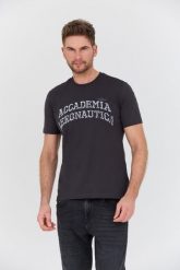 AERONAUTICA MILITARE Grafitowy bawełniany męski t-shirt M.C., Rozmiar M. Szare t-shirty męskie Aeronautica Militare, l, bez wzorów, z bawełny, bez kołnierzyka. W wyprzedaży za 171.99 zł.