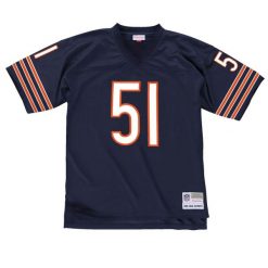 Maillot vinta g e Chicago Bears. Niebieskie koszulki sportowe męskie Mitchell & Ness, bez wzorów, z jersey, bez kołnierzyka, bez ramiączek, do piłki nożnej. Za 676.50 zł.
