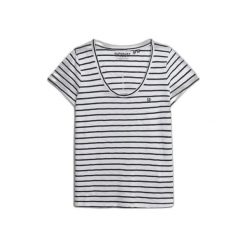 T-shirt z dekoltem dla kobiet Superdry Studios. Białe t-shirty damskie Superdry., s, bez wzorów, eleganckie, bez kołnierzyka. Za 148.85 zł.