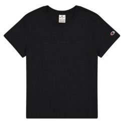 Koszulka damska Champion SS Tee 117650. Czarne t-shirty damskie Champion, bez wzorów, bez kołnierzyka. Za 121.54 zł.