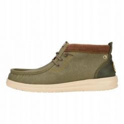 HeyDude Męskie Mokasyny Wally Grip Workwear. Brązowe mokasyny męskie Hey dude, z materiału. Za 249.00 zł.