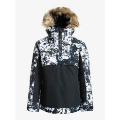 Kurtka narciarska damska Roxy Shelter. Białe kurtki sportowe damskie Roxy, xs, bez wzorów, z materiału, bez kaptura, narciarskie. Za 845.45 zł.
