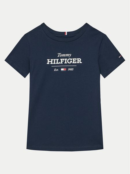 Tommy Hilfiger T-Shirt KB0KB09356 S Granatowy Regular Fit. Niebieskie t-shirty dla chłopców Tommy Hilfiger, bez wzorów, z bawełny, bez ramiączek. Za 69.99 zł.