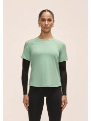 Damska Koszulka Sportowa Casall Essential Tee Lekka do Fitnessu. Zielone koszulki sportowe damskie Casall, l, bez wzorów, z materiału, bez kołnierzyka, bez ramiączek, do biegania. Za 159.00 zł.