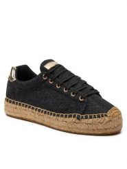 Replay Espadryle GWF22 .000.C0024S Czarny. Czarne espadryle damskie Replay, bez wzorów, ze skóry, bez obcasa, bez zapięcia. Za 209.99 zł.