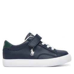 Sneakersy Polo Ralph Lauren. Niebieskie trampki i tenisówki chłopięce Polo Ralph Lauren, bez wzorów, bez zapięcia. Za 369.99 zł.