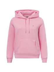 Tommy Jeans sweter z kapturem Kobiety Bawełna wyrazisty róż, S. Czerwone swetry damskie Tommy Jeans, s, bez wzorów, z bawełny, klasyczne, bez kołnierzyka, bez ramiączek, z kapturem. Za 329.95 zł.