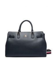 Tommy Hilfiger Torebka Th Joy Satchel Corp AW0AW19318 Granatowy. Niebieskie torebki do ręki damskie Tommy Hilfiger, bez wzorów, ze skóry, bez dodatków. Za 649.99 zł.