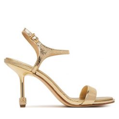 Sandały MICHAEL Michael Kors. Żółte sandały damskie MICHAEL Michael Kors, bez wzorów, bez obcasa, na szpilce, bez zapięcia. Za 809.99 zł.