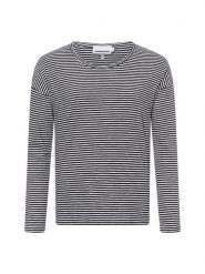 ARMEDANGELS koszulka z długim rękawem Kobiety Bawełna czarny|biały, XL. Białe t-shirty damskie ARMEDANGELS, xl, bez wzorów, z bawełny, bez kołnierzyka. Za 249.95 zł.